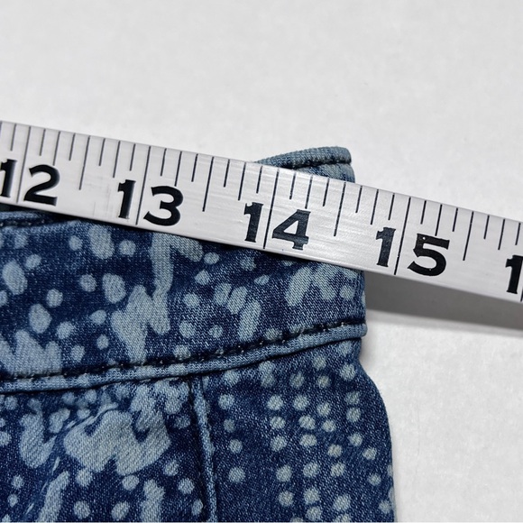 ❤️💜💙💛 FREE PEOPLE Blue Float On Flare Jeans Embroidered Paisley Jeans Size 28 - Picture 12 of 16